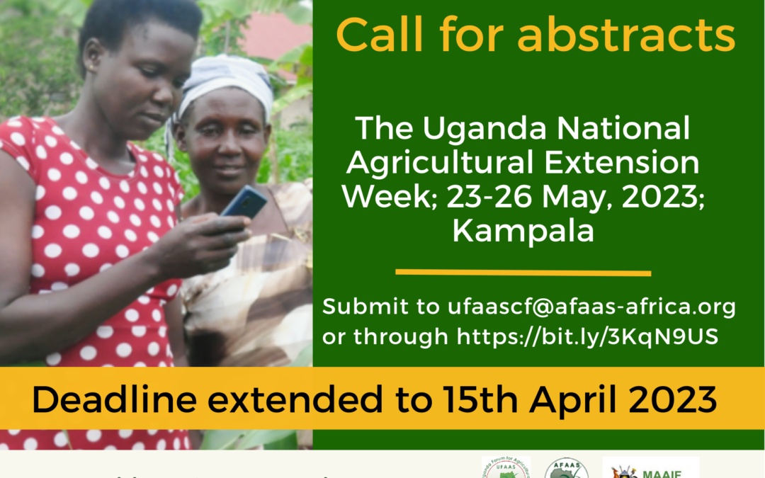 Call for abstracts for the Uganda National Agricultural Extension Week